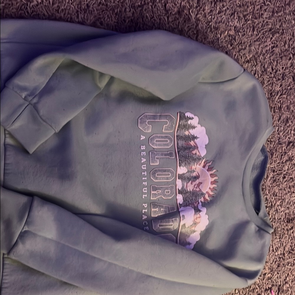 SHEIN Green Graphic Sweater